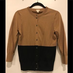 Jcrew Black/Camel Cardigan